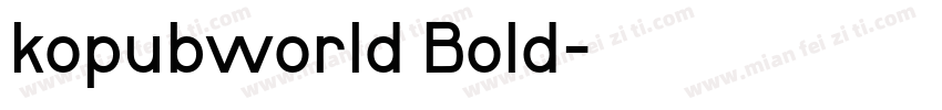 kopubworld Bold字体转换